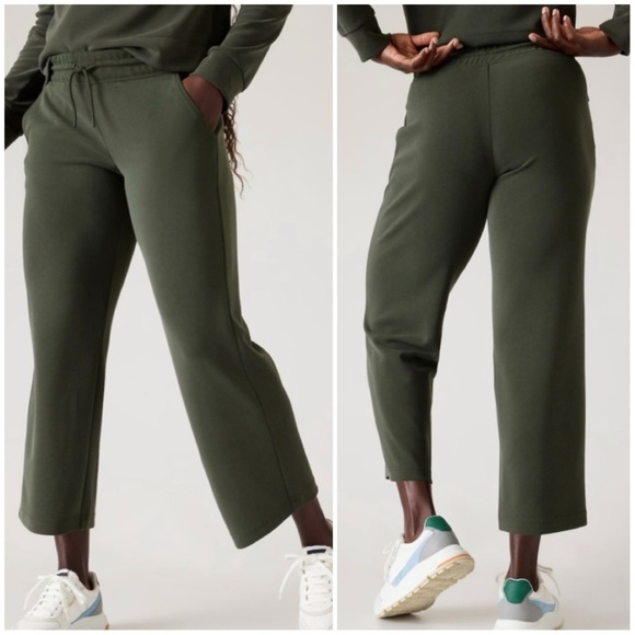 Athleta Pants - athleta sea soft cropped wide leg pants